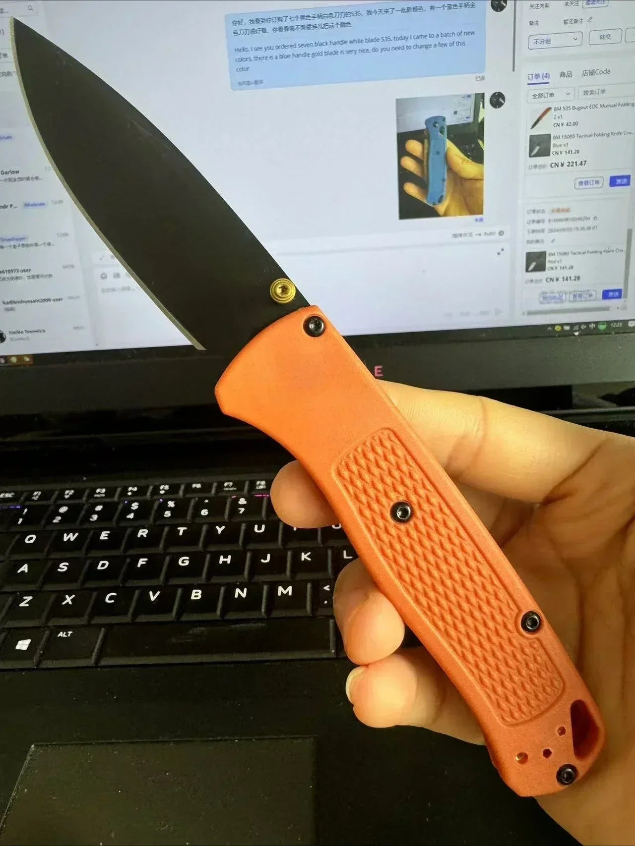 BM  Bugout EDC Folding Pocket Knife Black/ White Blade Survival Tactical Knife Outdoor Facas Jackknife Hand Tools Rescue