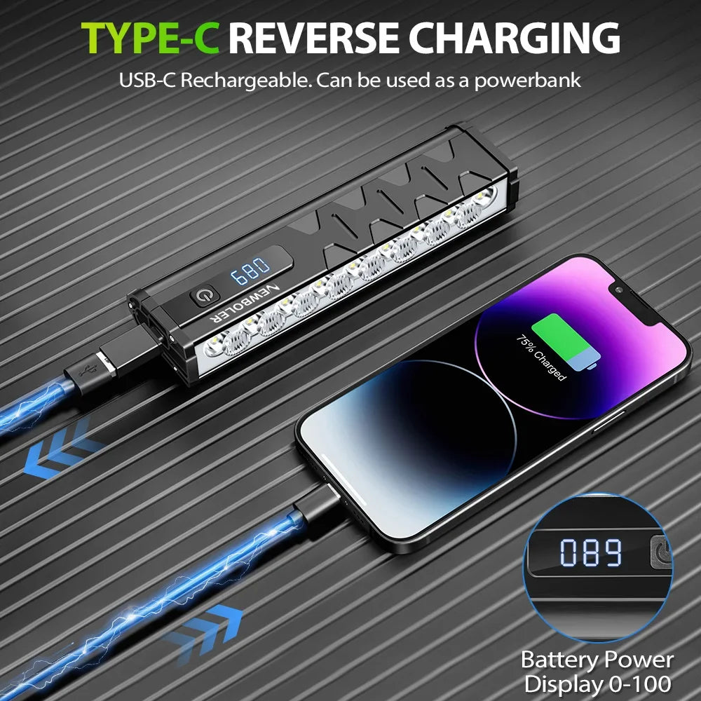 10000mAh Bicycle Light 17 LED Front Double Bracket Power Bank MTB Mountain Bicycle Lamp Bike Headlight Cycling Accessorie