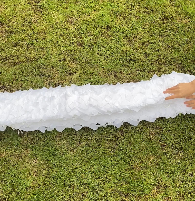 Welead 1.5m White Reinforced Camouflage Net Army Garden Decoration Fence Shade Hiding Mesh Outdoor 2m 3m 4m 5m 6m 7m 8m