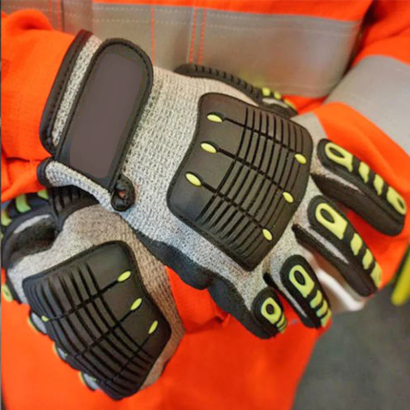 NMSafety Anti Vibration Safety Work Glove Shock Resistant Glove Anti Impact Mechanics Protective Work Gloves