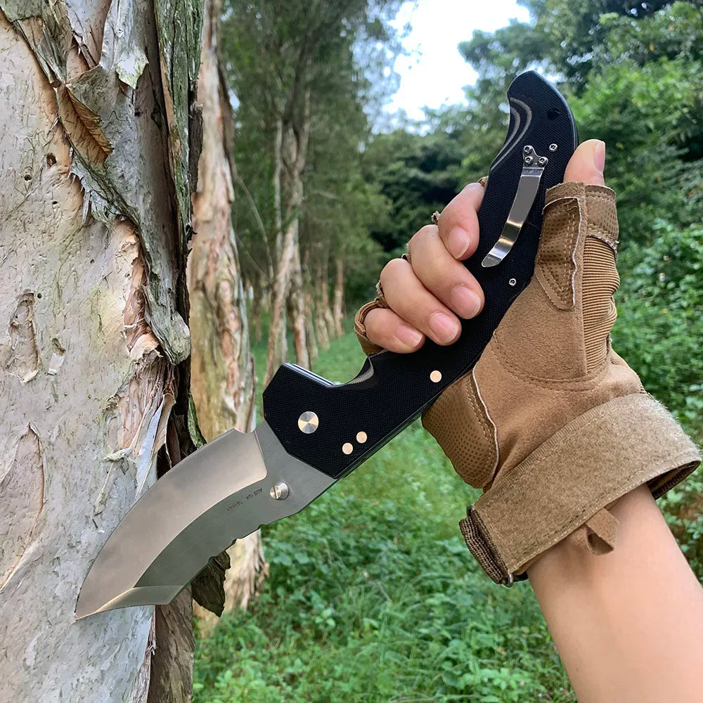 Mayhem Tactical Folding Knife Military Combat Hunting Knife AUS10A Blade Outdoor Portable Camping Survival Knives Jackknife
