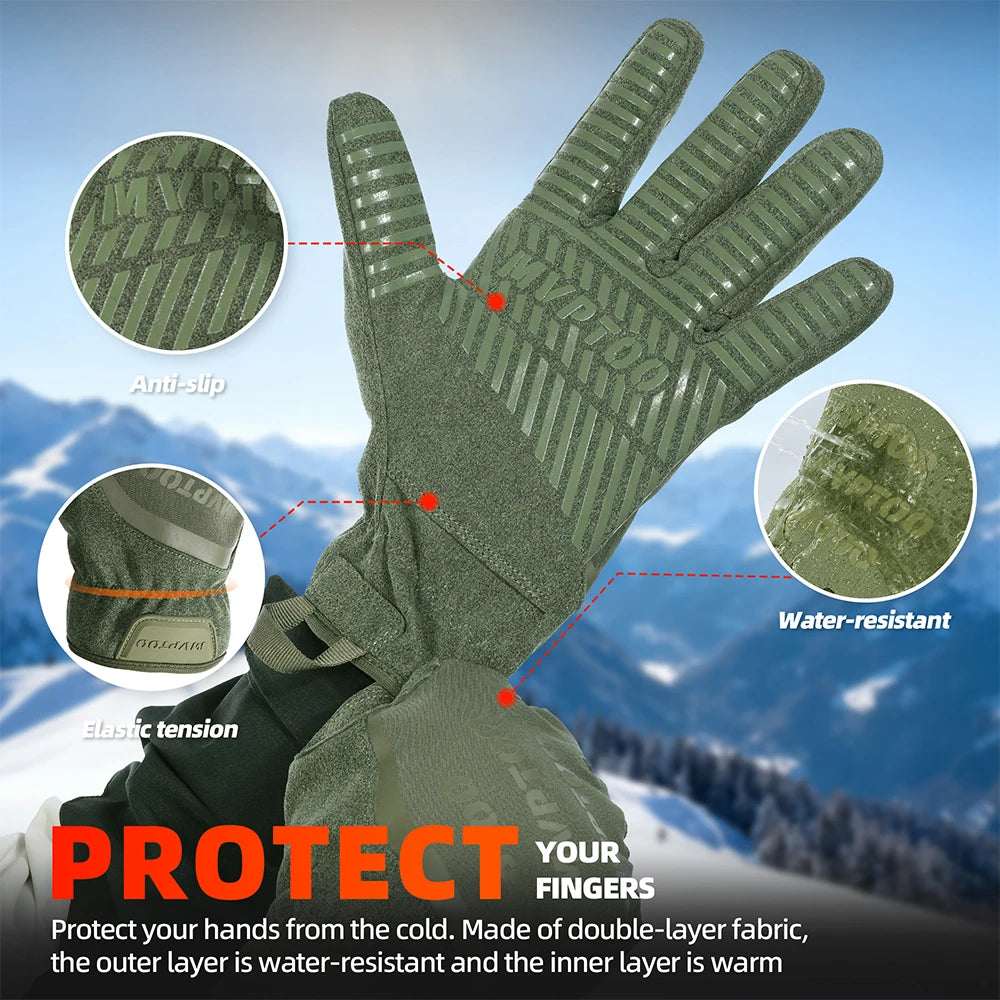 Winter Fleece Hunting Gloves Thermal TouchScreen Windproof Water-repellent Non-slip Accessories Sport Outdoor Hiking Camping Ski