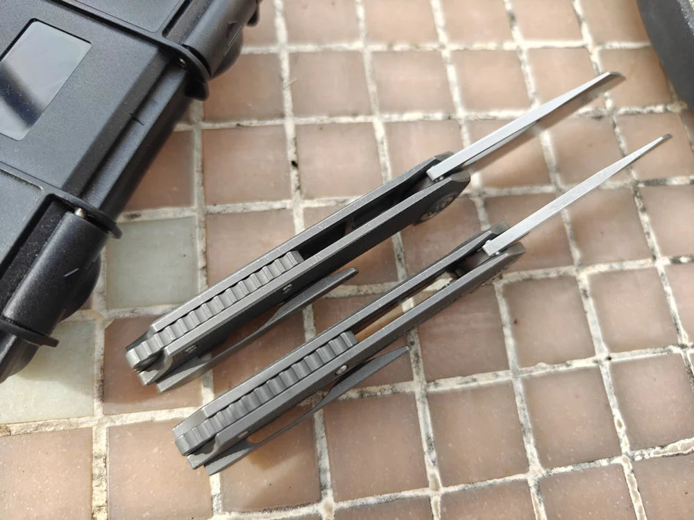 New Neutralizer JUFULE Made Titanium Handle Ceramic Bearing Pocket EDC Tool Kitchenware Hunt Camping 154CM Outdoor Folding Knife