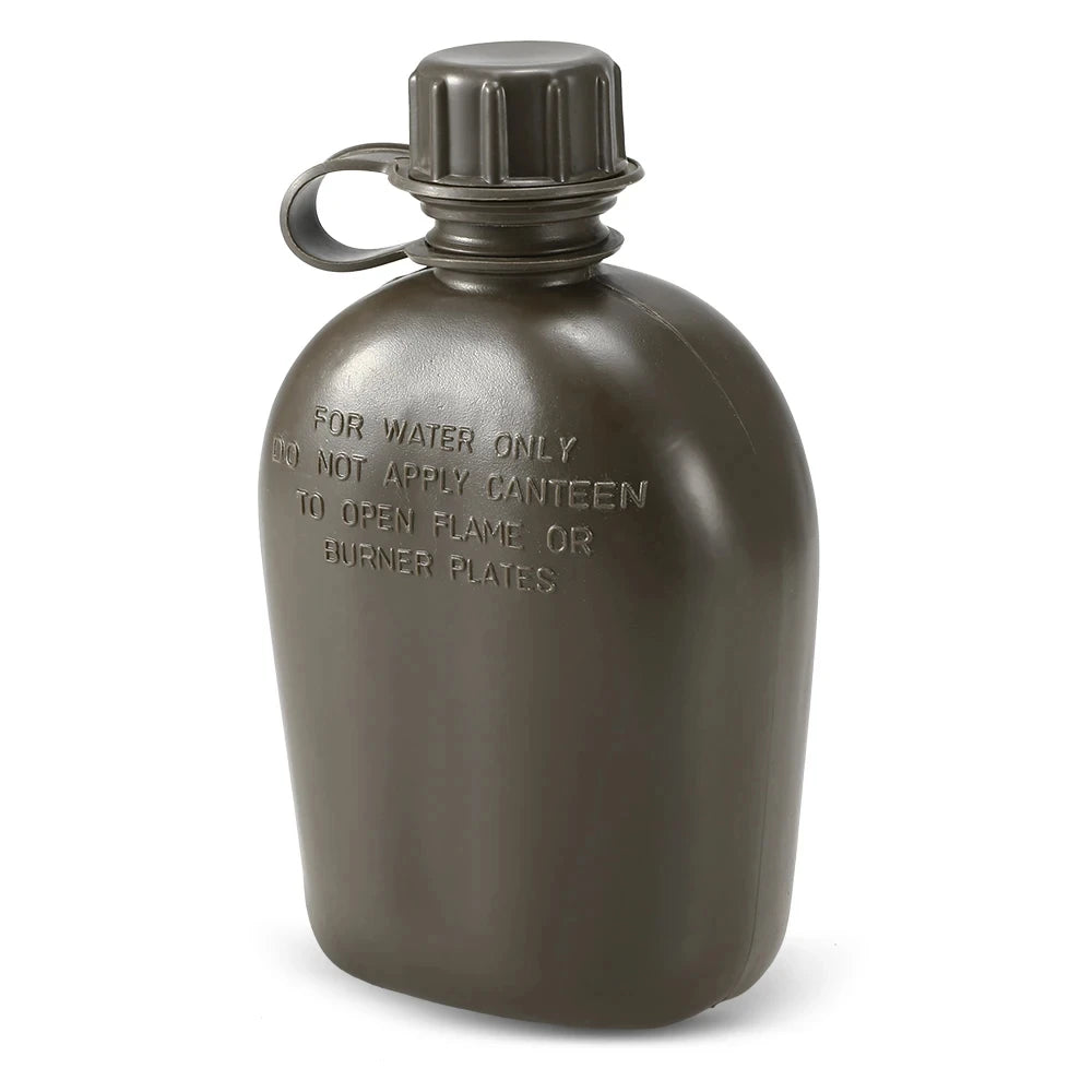 Outdoor Camouflage Military Canteen Bottle Backpacking Survival Water Kettle Camping Hiking Bottle 1L Large-capacity Kettle