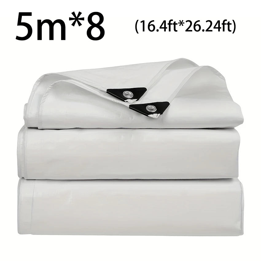 White Custom Large Tarp 3x5 6 8m*8 10 12 3 4x4 5m Outdoor Sun Shade Awning Waterproof Tarpaulin Uv Blocking Tent Camp Rain Cover