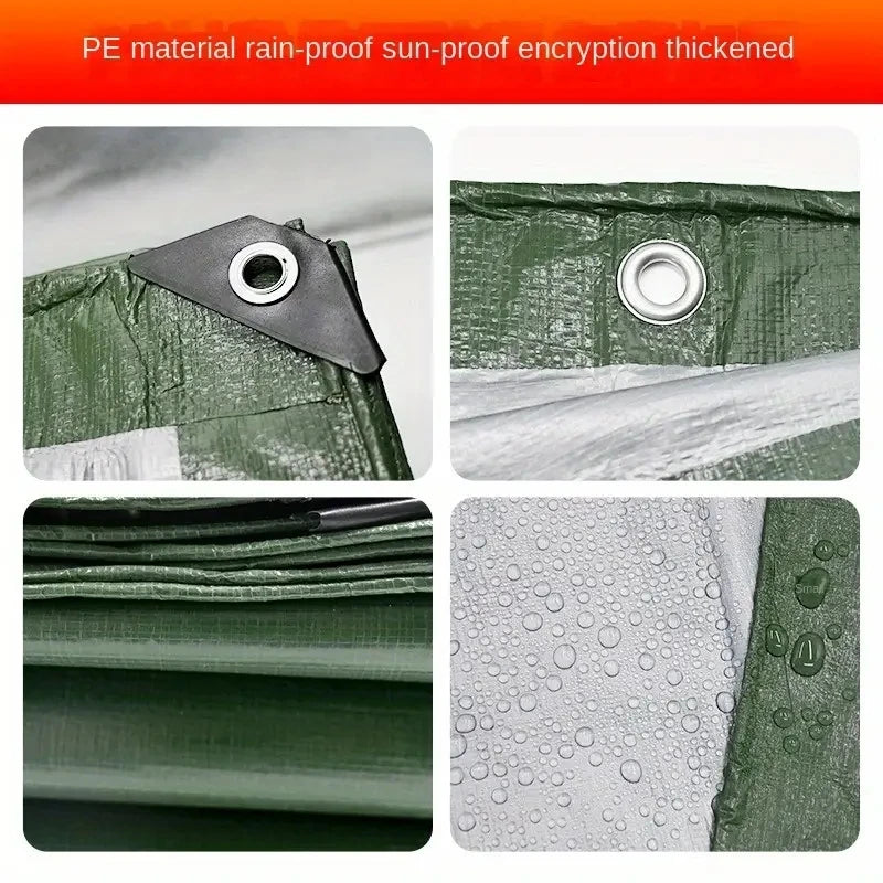 Custom Tarpaulin Waterproof 3*3 4m×4 5 6 8 10 20m Large Tarp Small Rain Shade Cover Outdoor Garden Boat Bike Awning Canopy Uv
