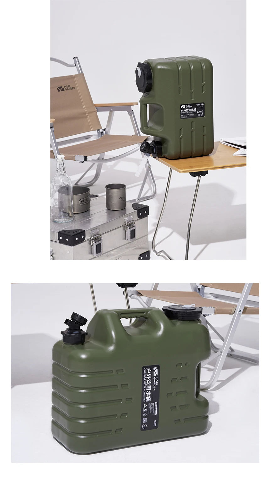 Mobi Garden 11L ,18.5L  Water Bucket Portable Handle Tank Container Ultralight Large Capacity Hiking Water Container