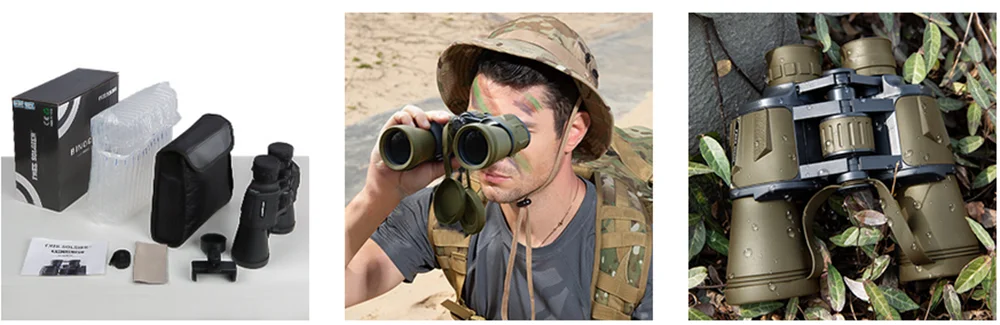 20x50 Military Binoculars for Adults with Smartphone Adapter With BAK4 Prism FMC Lens Telescope Tactical Binoculars for Hiking