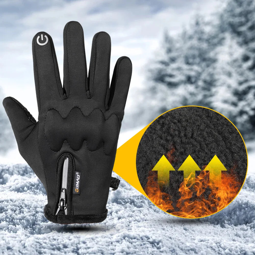 Winter Thermal Gloves Fleece Touch Screen Windproof Sport Outdoor Skiing Hiking Camping Hunting Cycling Non-slip Protective Gear