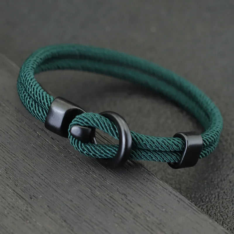 Novel Grade A Rope Bracelet Men Double Layer Outdoor Camping Braclet Homme Accessories Survival Paracord Braslet Gift For Him