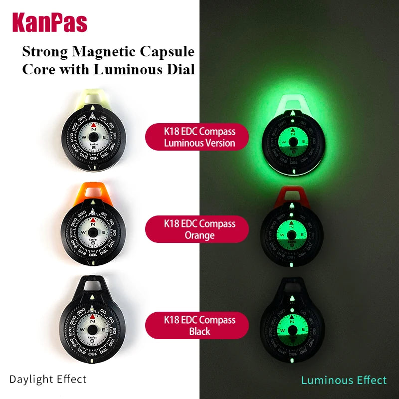 Kanpas EDC Outdoor Compass / Diving compass with Luminous /High Quality compass /Turnable Bezel/K18