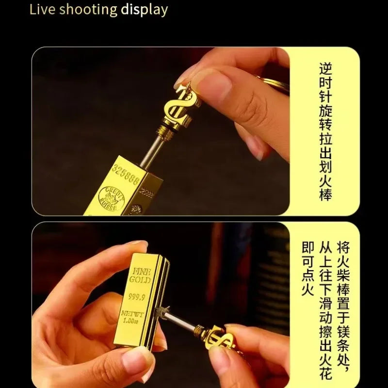 10000 Matches Key Chain Kerosene Torch Lighter Multi-function Portable Waterproof Cigarette Lighters Smoking Accessories Gadgets