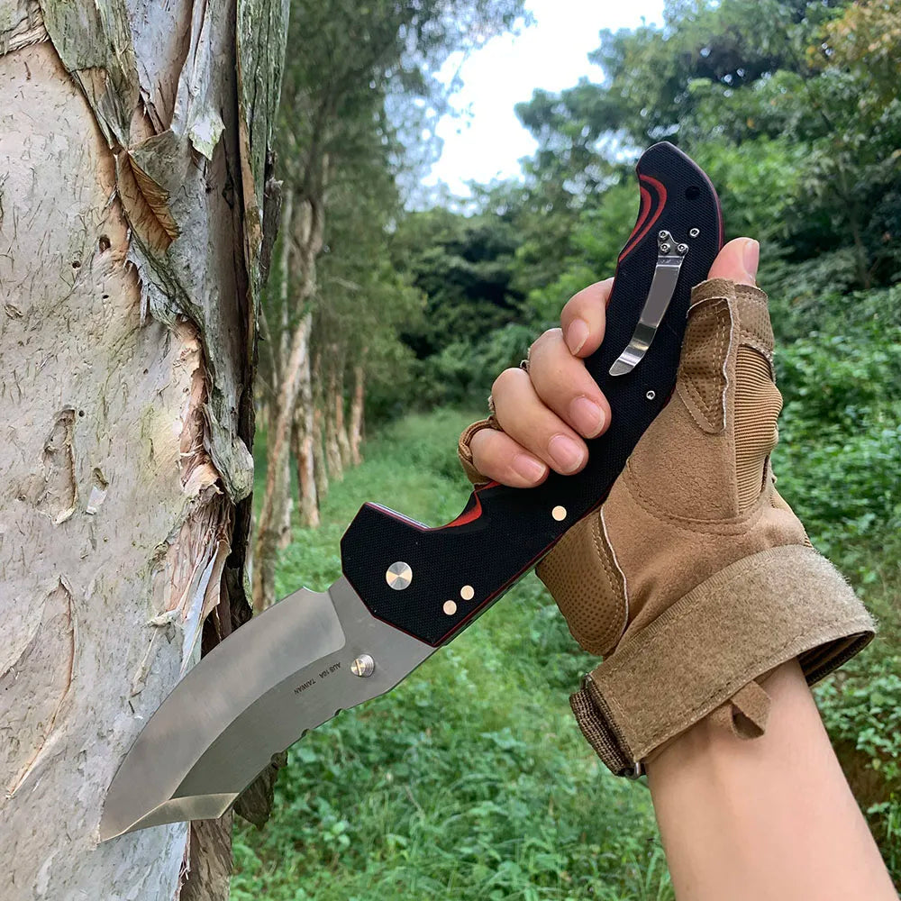 Mayhem Tactical Folding Knife Military Combat Hunting Knife AUS10A Blade Outdoor Portable Camping Survival Knives Jackknife