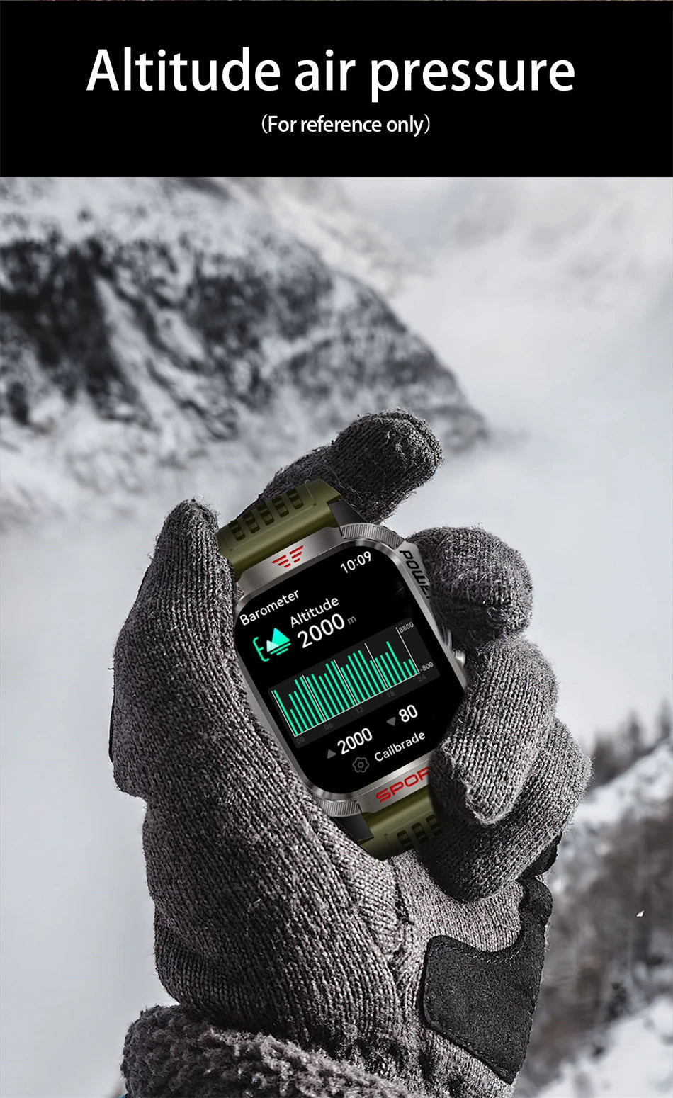 Outdoor Sports Smart Watch Men 2.01" GPS Tracker Compass LED Flashlight 600mAh Battery Waterproof Bluetooth Call Smartwatch Man
