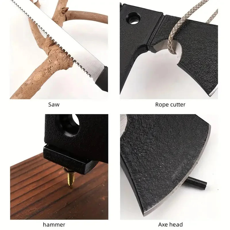 Camping outdoor axe multi-functional set camping fire axe high hardness tactical mountain axe hammer cut