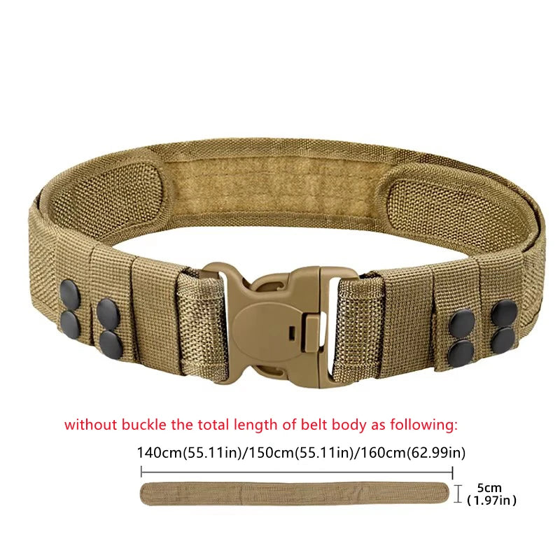 Men's Nylon Belt Polyester Woven Multi-functional Tactical Belt for Outdoor Sports Waist Straps Perfect for Outdoor Adventures