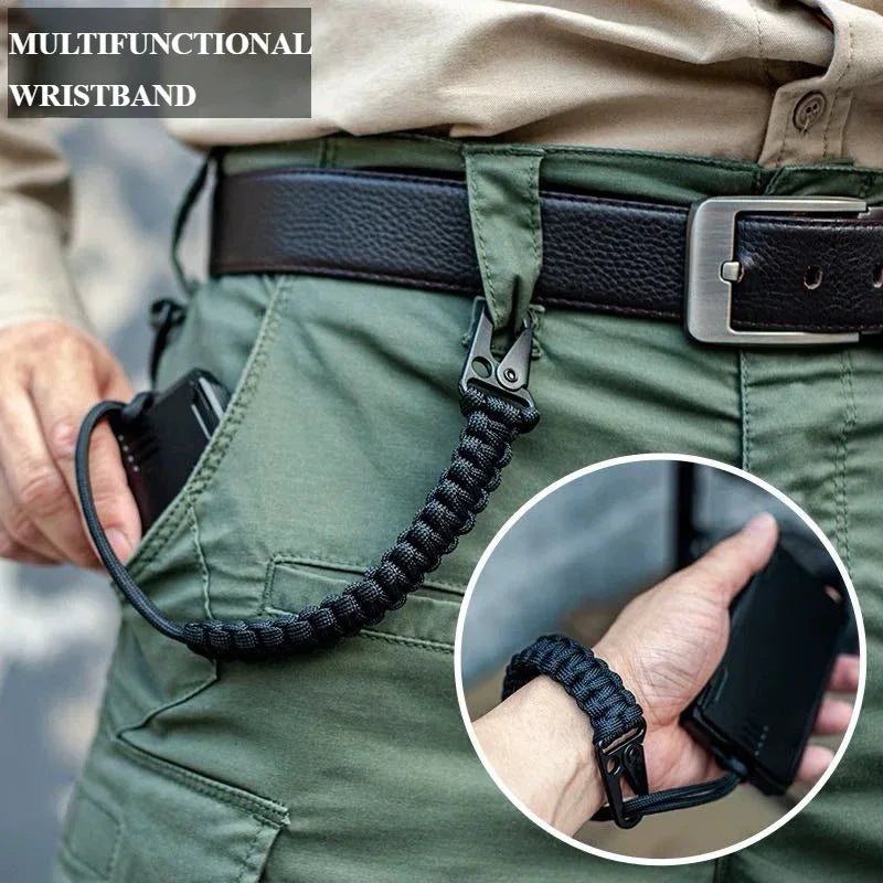 1/20PCS Outdoor Multi-Functional Bracelet Backpack Keychain Handwoven Sports Paracord Wrist Strap Hiking Camping Equipment
