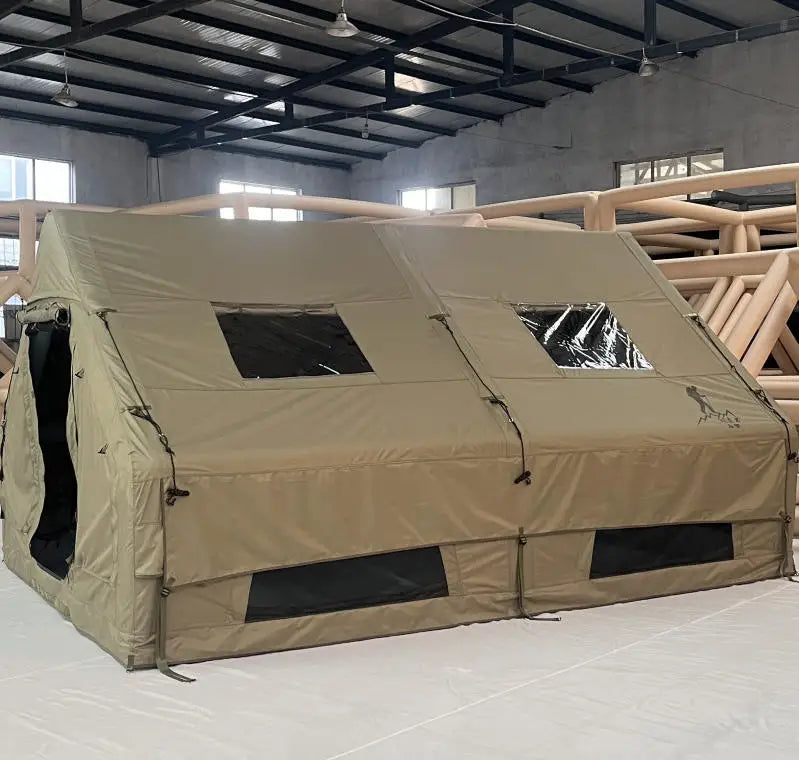 New Oxford Cloth 600D Khaki & Army Green Air-filled Tent for Professional Outdoor Camping Shelter Waterproof Durable Tents