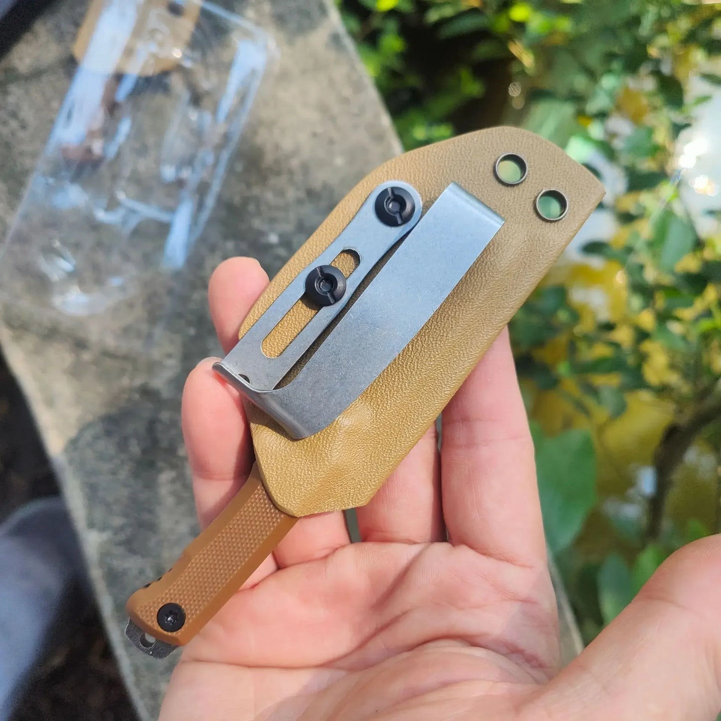 New G10 Handle Outdoor Camping Survival Fixed Blade Straight Knife EDC 420 Stainless Steel Sharp Neck Knives With Kydex Sheath