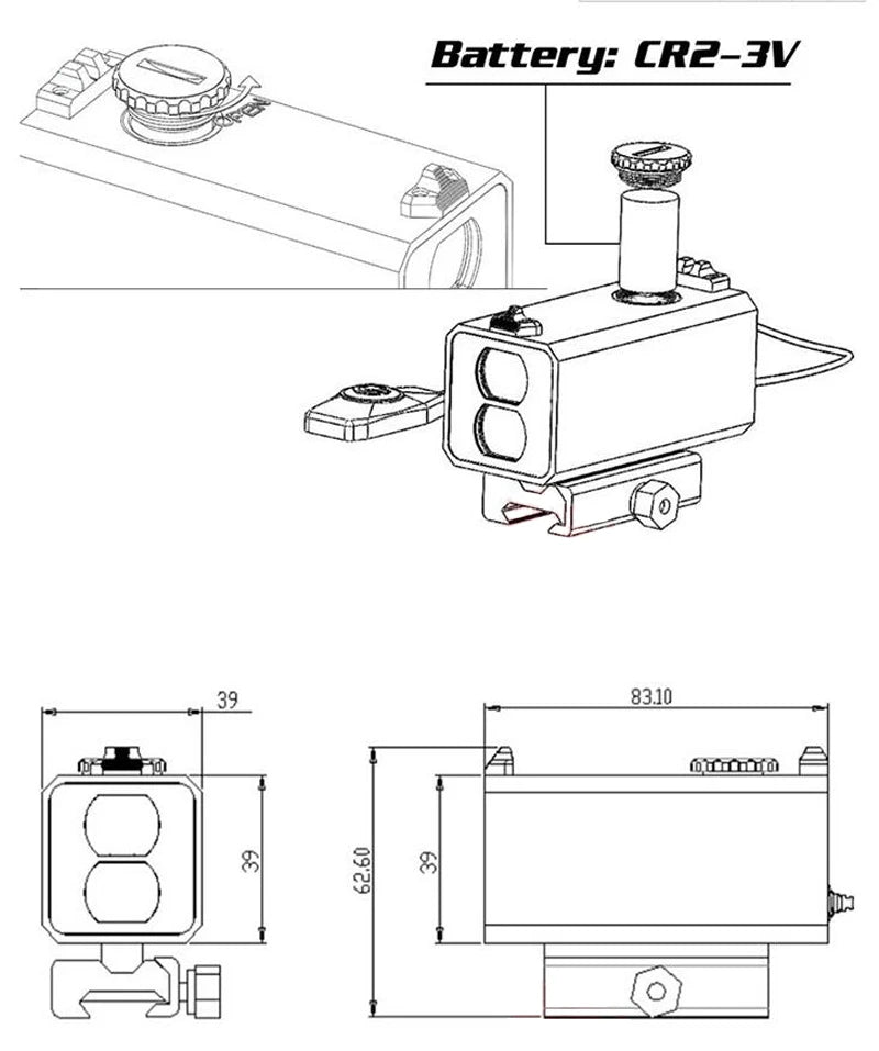 LE-032 Range Finder 1200M IP65 Waterproof Outdoor Realtime Tactical Mini Laser Rangefinder Hunting Scope Mountable For Aim Sight