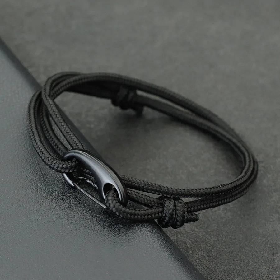 Noter Men Paracord Bracelet Sliding And Adjustable Nautical Braslet Homme Simple Style Wrap Braclet Accesorios Hombre Pulseria