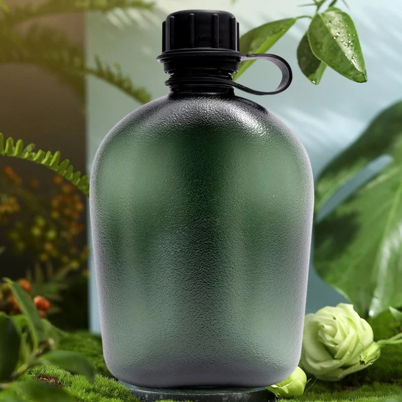1L Portable Tritan Water Bottle Outdoor Mountain Climbing Tactics Military Enthusiast Outdoor American Training Camping Sports
