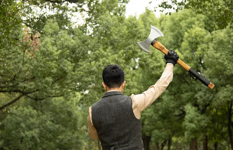 Double Edged Axe Outdoor Camping Survival Axes Woodworking Cut Firewood Hand Axe Multifunctional Fire Rescue Forging Axes