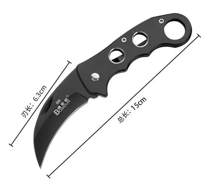 Outdoor Eagle Claw Military Knife Curved Detached Express Short Personalized Carrying Wolf Folding Knife Camping Survival Knife