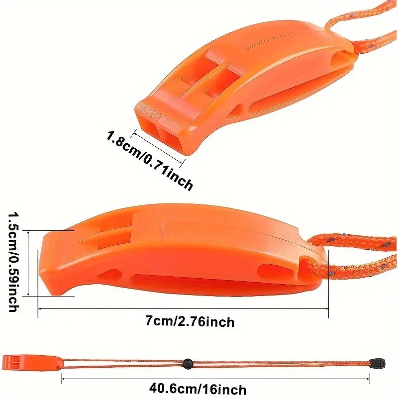 1PC Emergency Whistles with Lanyard Safety Whistles for Kayak Life Jackets Lifeboats Fishing Boats Camping Hiking Hunting