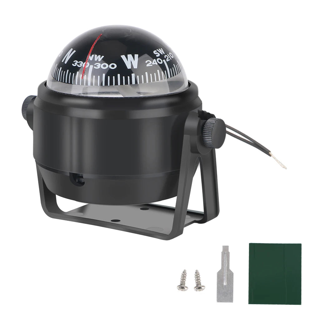 With Electronic LED Light Nautical Compass Waterproof 12V LC550 Navigation Positioning 360°rotating Boat Compass