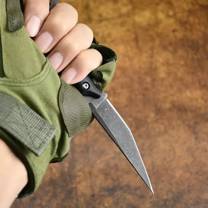 New corrosion-resistant portable knife, multi-purpose outdoor straight knife K-sheath, jungle self-defense EDC knife。