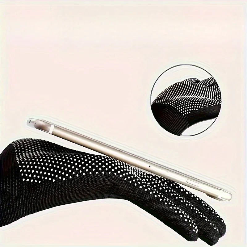 Non-slip Touchscreen Nylon Gloves Men Women Summer Outdoor Riding Sport Fitness Breathable Non-slip Sunscreen Finger Gloves