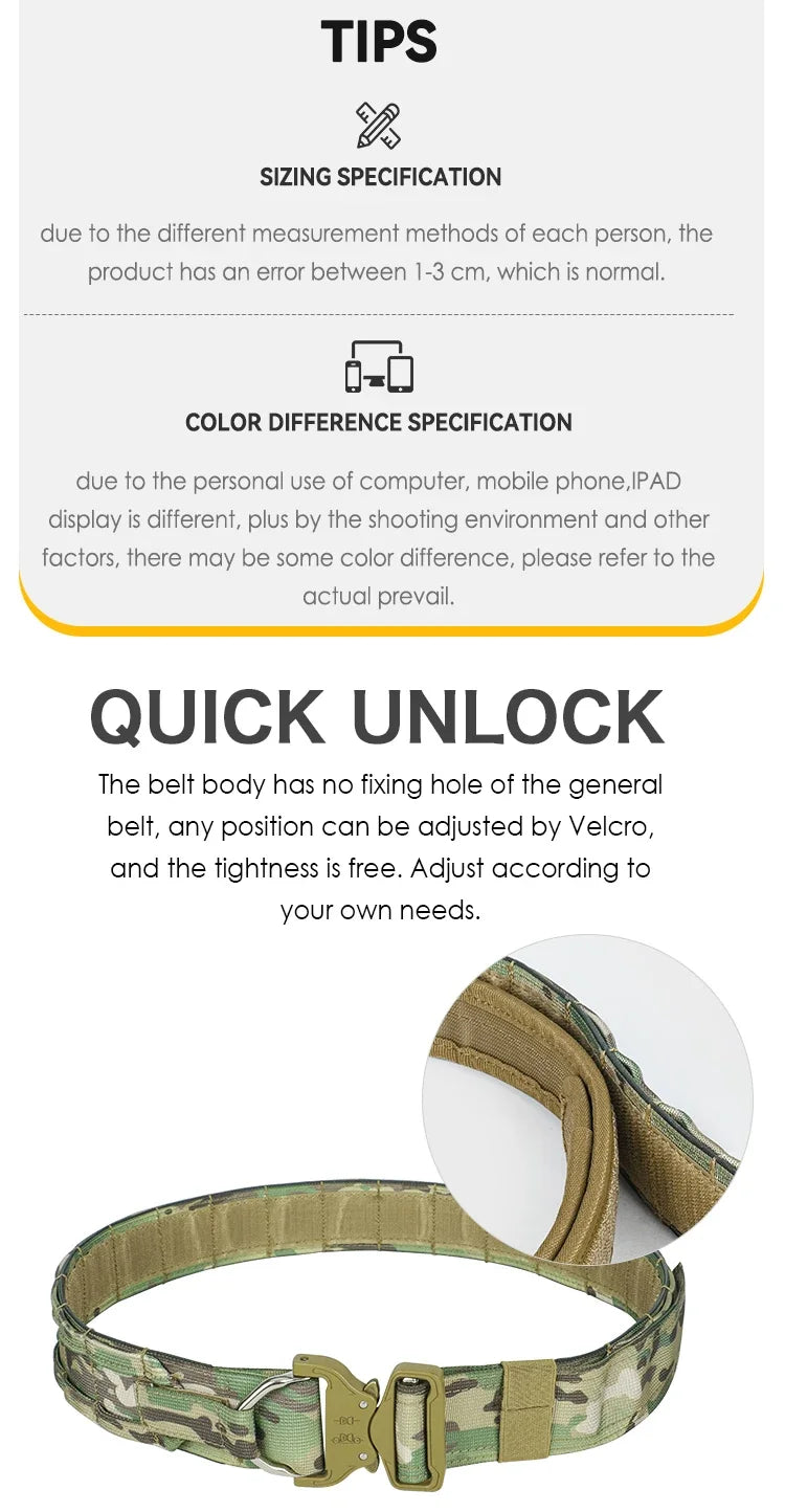 ARTEX Outdoor 1000D Nylon Battle Belt Sets Duty Belts Law Enforcement Airsoft Utility Belt with Mag Pouches