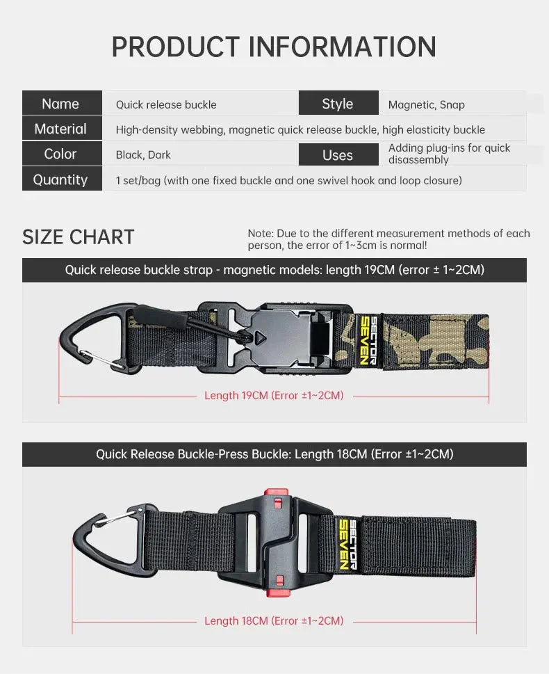 Tactical Multipurpose Triangle Quick Detachment Buckle Belt Quick Hanging Single Hook Survival Keychain EDC Quick Release Buckle