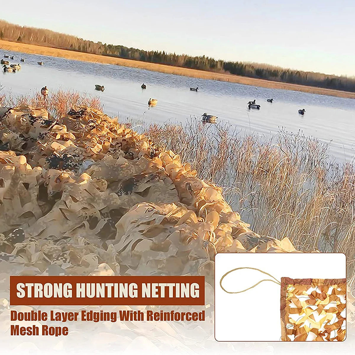 Camouflage Netting, Desert Camouflage Netting Roll, Hunting Concealment Net, Suitable for Camping, Hunting, Party Decorations