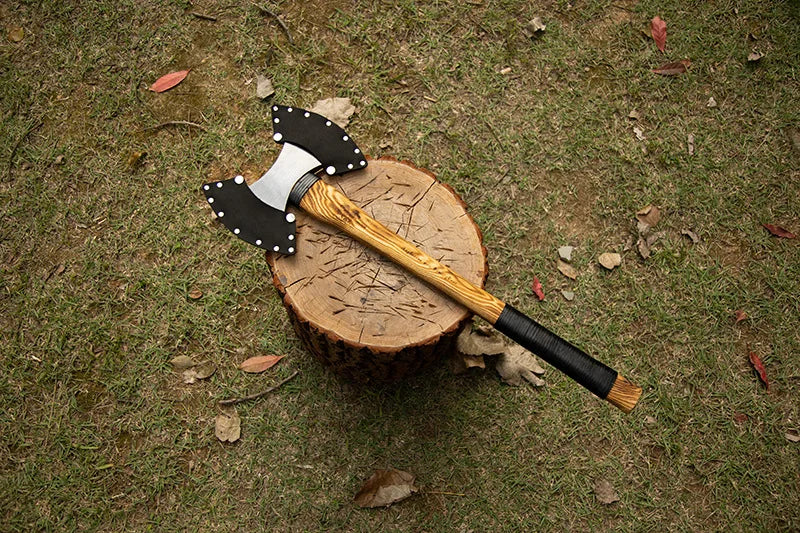 Double Edged Axe Outdoor Camping Survival Axes Woodworking Cut Firewood Hand Axe Multifunctional Fire Rescue Forging Axes