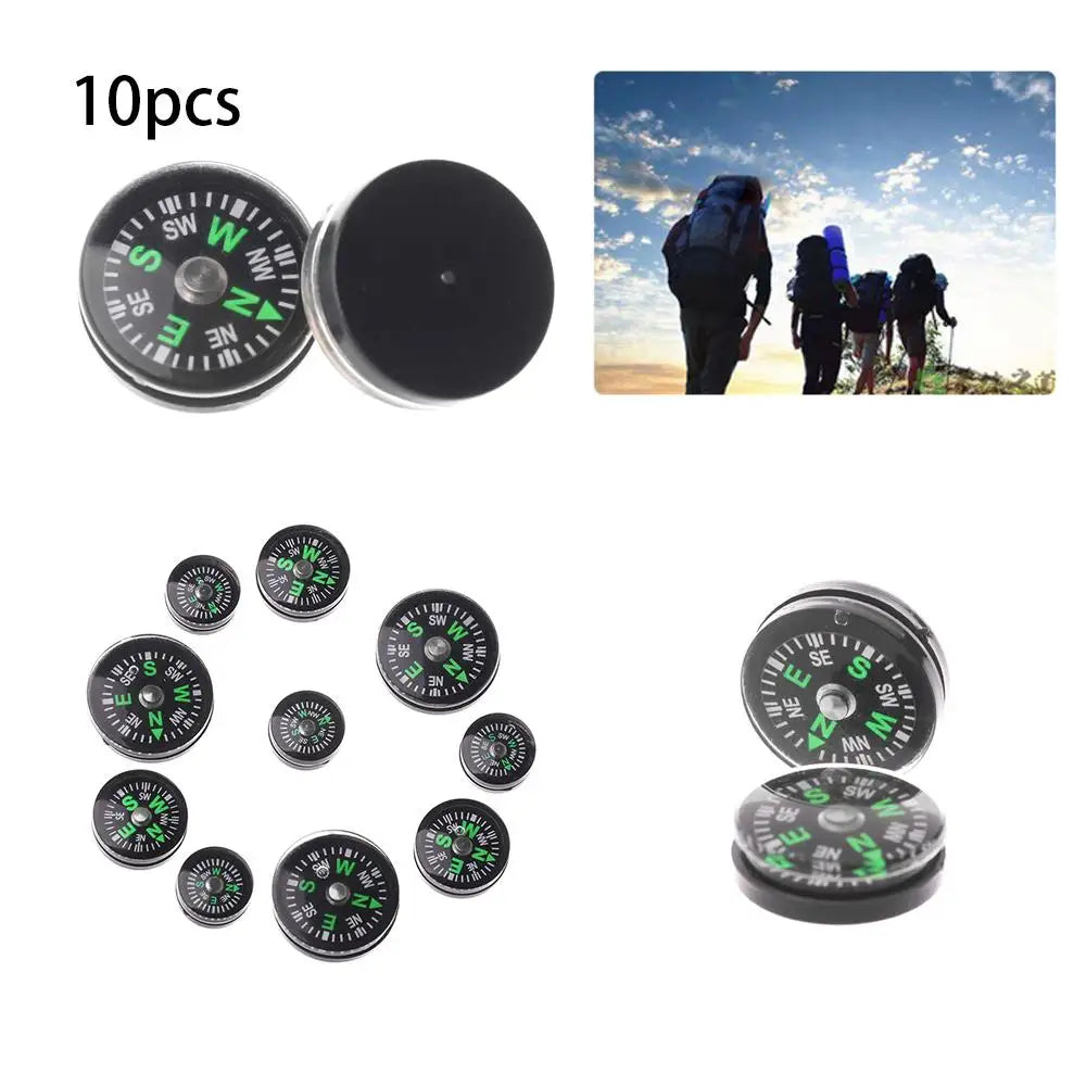 10pcs Mini Plastic North Navigation Survival Compasses Outdoora Accurate Compass Practical Guider Camping Hiking Tool