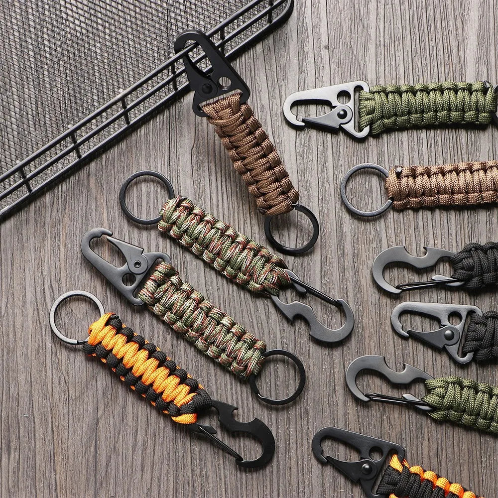 1/20PCS Outdoor Multi-Functional Bracelet Backpack Keychain Handwoven Sports Paracord Wrist Strap Hiking Camping Equipment
