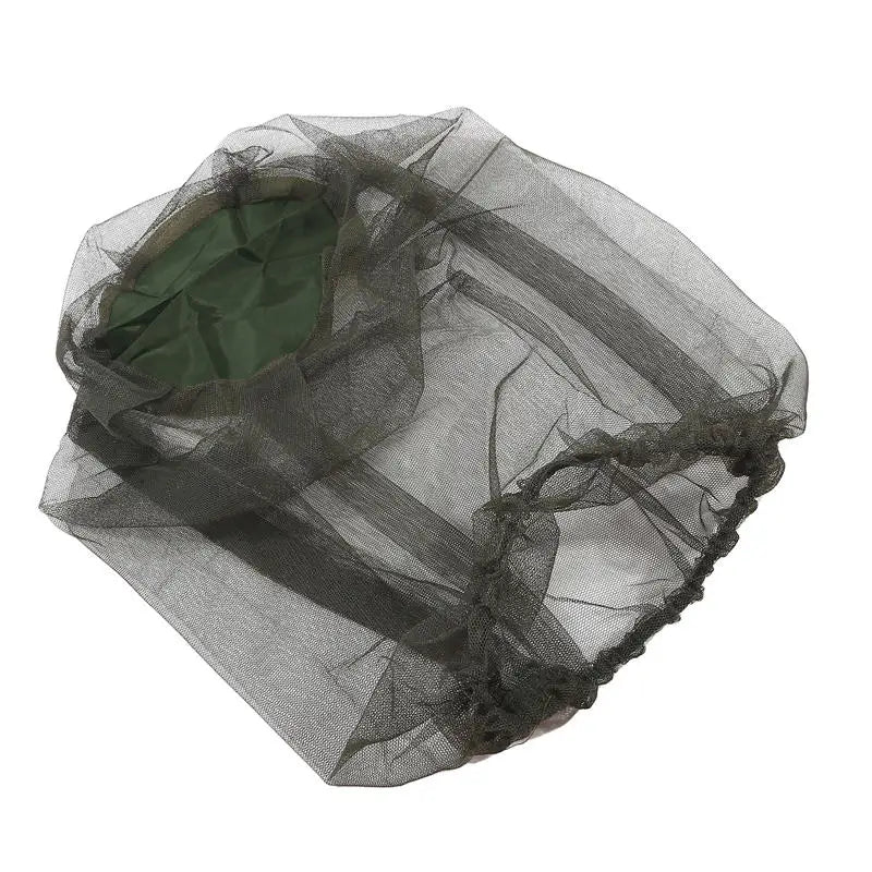 Mosquito Head Net Mesh, Bug Netting Hat Hood Against Fly Midge Gnat Insect Shield Protection Face Mask for Night Fishing