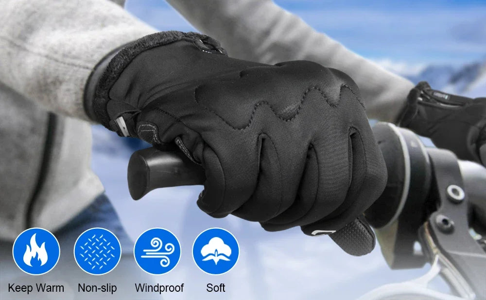 Winter Thermal Gloves Fleece Touch Screen Windproof Sport Outdoor Skiing Hiking Camping Hunting Cycling Non-slip Protective Gear