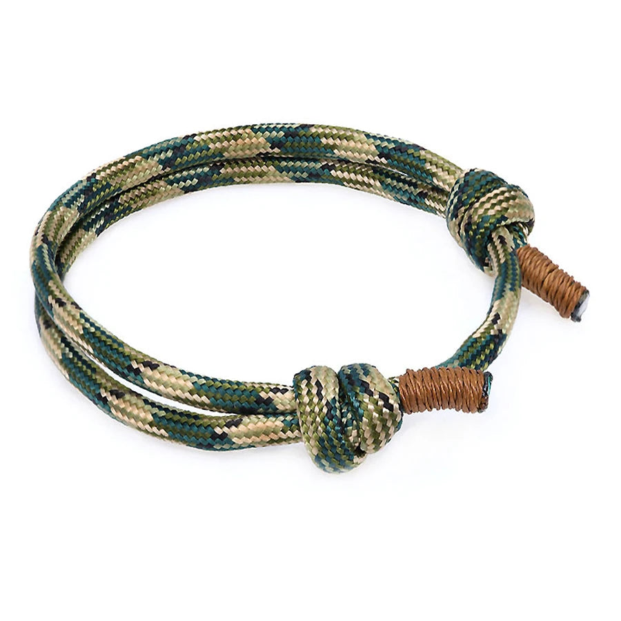 550 Paracord Rope Thread Knot Wrap Survival Bracelets Handmade Double Layer Emergency Outdoor Multipurpose Women Men Jewelry