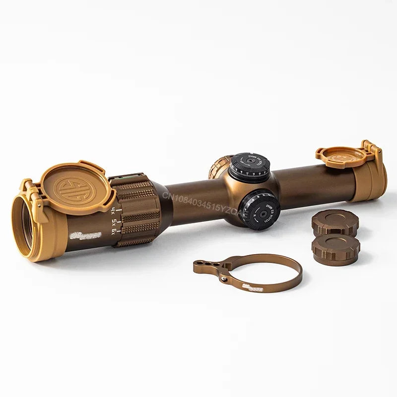 Tactical 6T SCOPE 1-6X24mm FFP First Focal Plane Riflescope DWLR6 Illuminated Reticle w/30mm ALPHA-MSR Cantilevered Mount