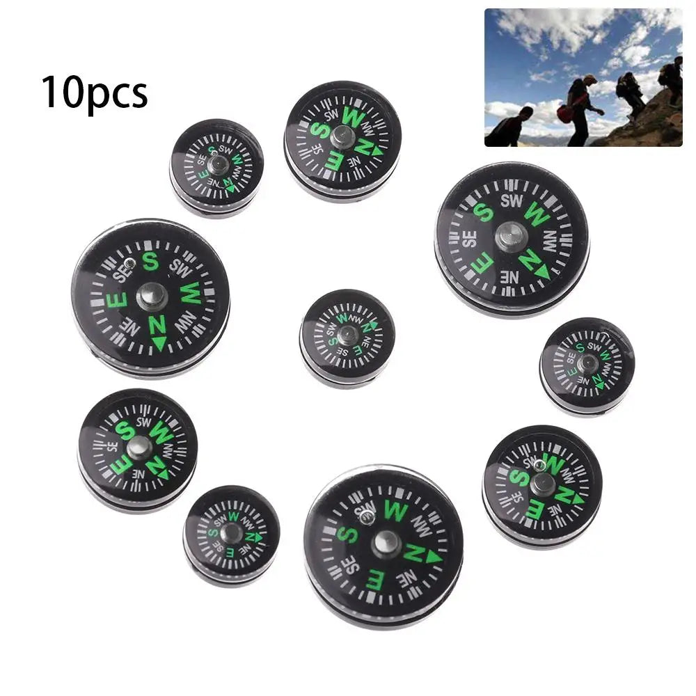 10pcs Mini Plastic North Navigation Survival Compasses Outdoora Accurate Compass Practical Guider Camping Hiking Tool