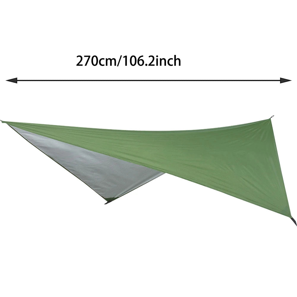 Lightweight Portable Camping Hammock and Tent Awning Rain Fly Tarp Waterproof Mosquito Net Hammock Canopy 210T Nylon Hammocks