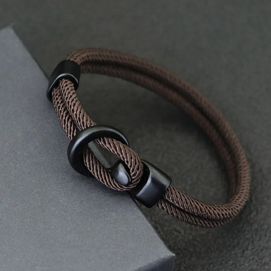 Novel Grade A Rope Bracelet Men Double Layer Outdoor Camping Braclet Homme Accessories Survival Paracord Braslet Gift For Him
