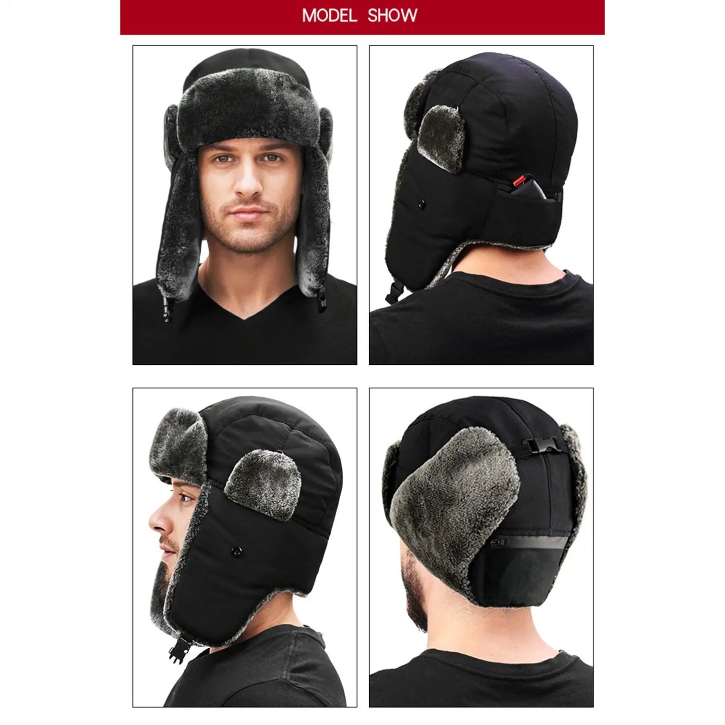 Winter ski Electric Heating Hat Men Woman USB Electric Warm Heated Hat Windproof Thermal Ear Protection Hat For Outdoor Camping