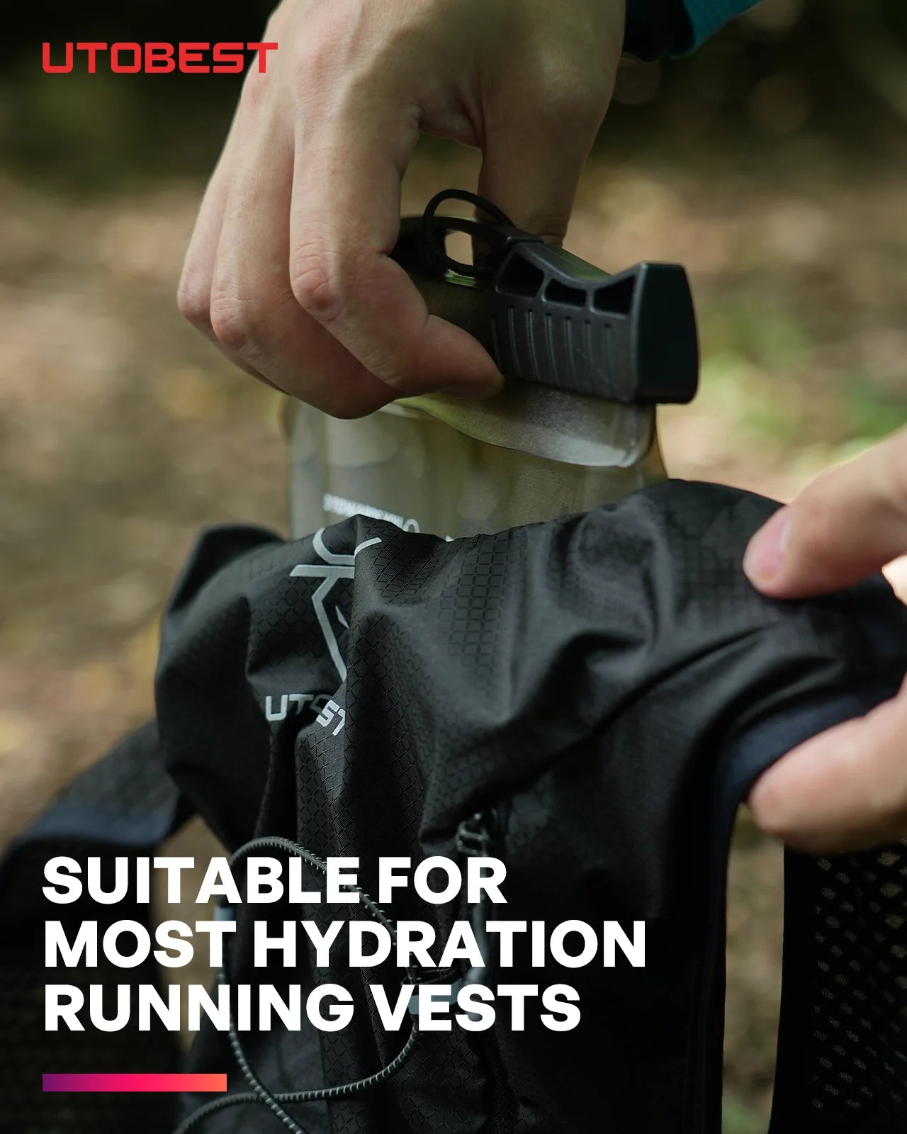 UTOBEST 1.5L/2L/3L Water Bladder Hydration Pack Reservoir TPU Water Storage Bag for Camping Cycling Running Hiking