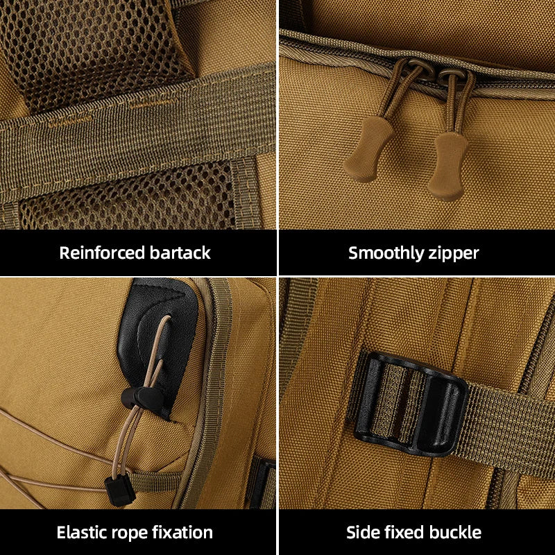 Tactical Climbing Backpack Large Capacity Travel Bag Outdoor Shoulder Camping Hiking Rucksack Men Women Mountaineering Backpack