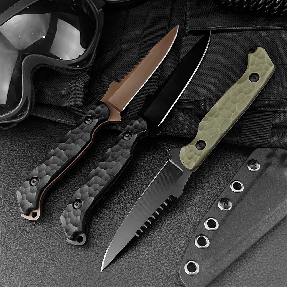 Hidden Canyon Hunter High Hardness 7Cr13Mov Fixed Blade Nylon Fiber Handle with Sheath Outdoor Jungle Self-Defense Tactical Tool