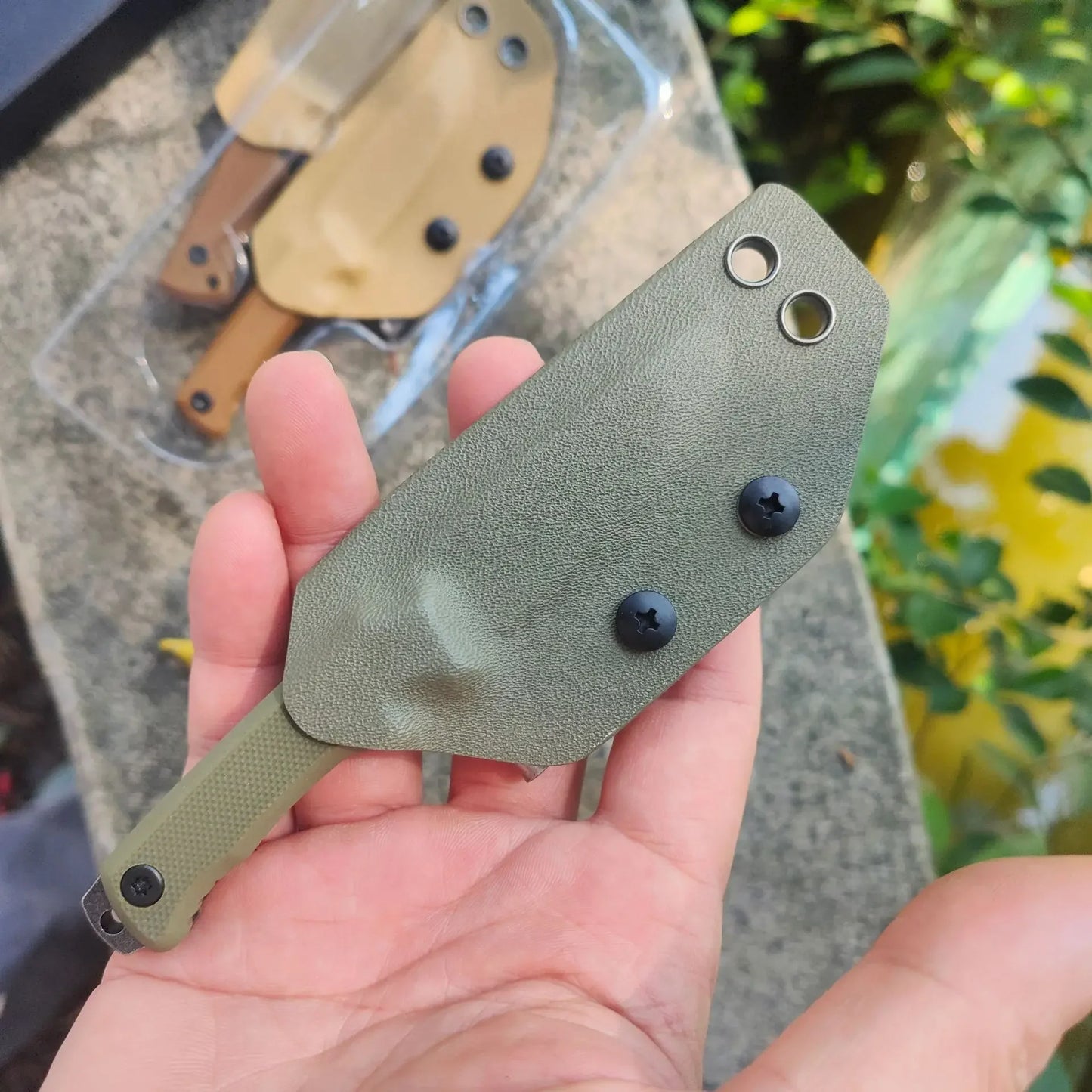 New G10 Handle Outdoor Camping Survival Fixed Blade Straight Knife EDC 420 Stainless Steel Sharp Neck Knives With Kydex Sheath